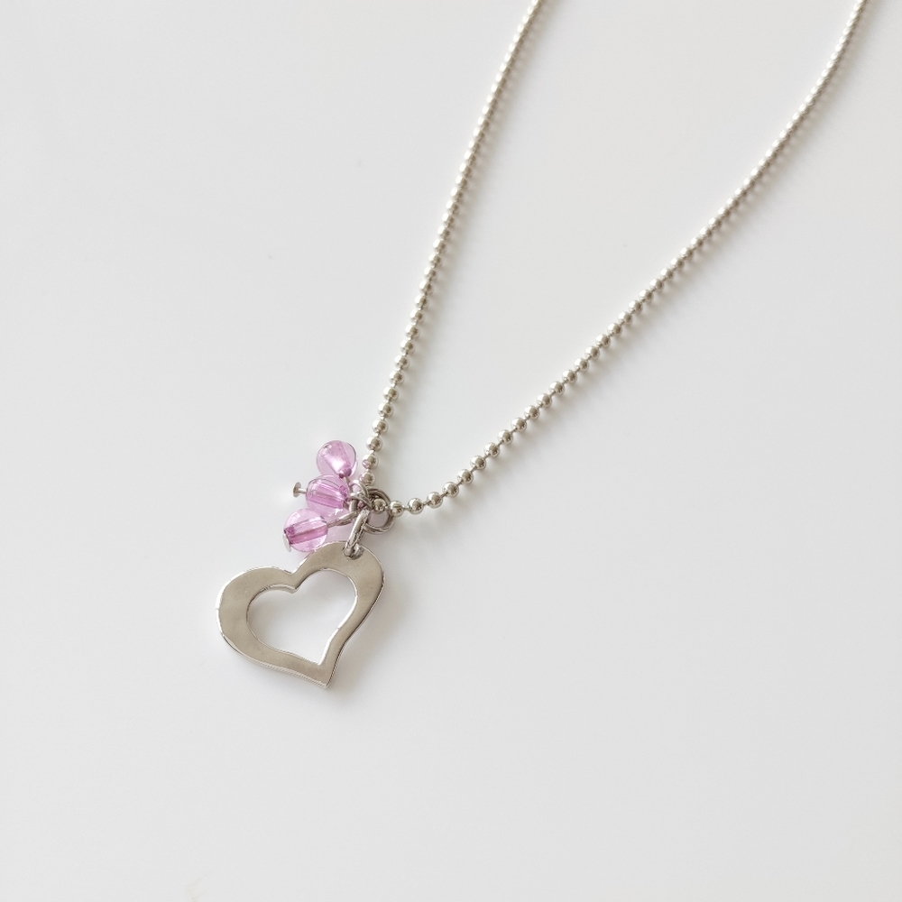 2/$10 3/$12 Heart Necklace Silver Tone Heart Shaped Necklace